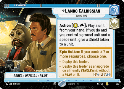 ⟡ Lando Calrissian, Buying Time