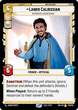 ⟡ Lando Calrissian, Responsible Businessman