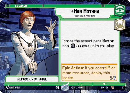 ⟡ Mon Mothma, Forming a Coalition