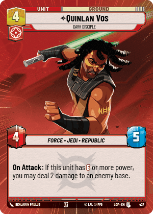 ⟡ Quinlan Vos, Dark Disciple