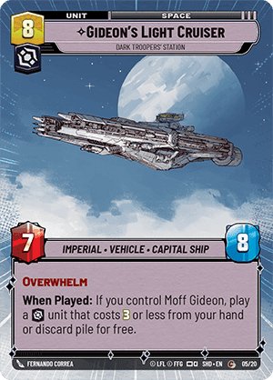 ⟡ Gideon's Light Cruiser, Dark Troopers' Station