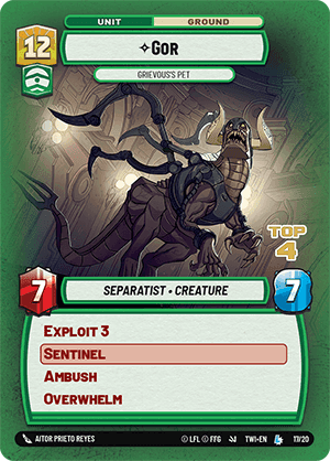 ⟡ Gor, Grievous's Pet
