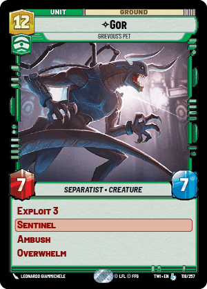 ⟡ Gor, Grievous's Pet