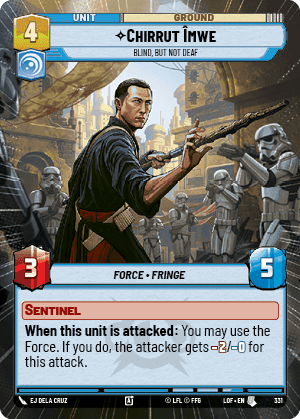 ⟡ Chirrut Îmwe, Blind, but not Deaf