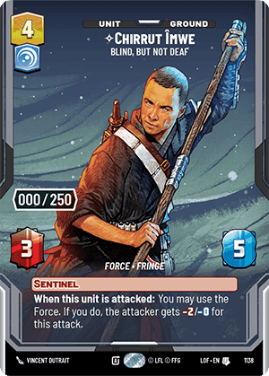 ⟡ Chirrut Îmwe, Blind, but not Deaf