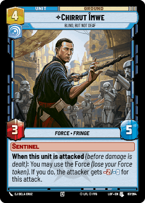 ⟡ Chirrut Îmwe, Blind, but not Deaf