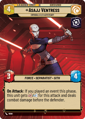 ⟡ Asajj Ventress, Unparalleled Adversary (back)