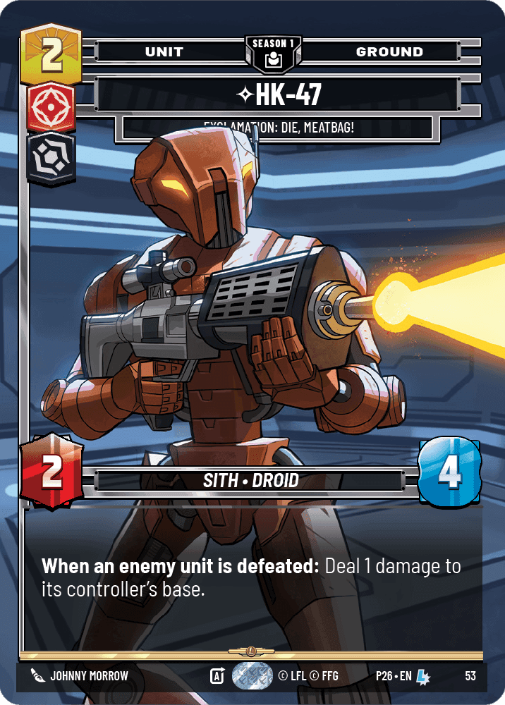 ⟡ HK-47, Exclamation: Die, Meatbag!