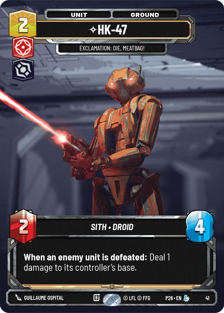 ⟡ HK-47, Exclamation: Die, Meatbag!