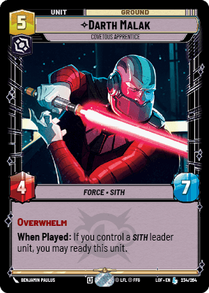 ⟡ Darth Malak, Covetous Apprentice