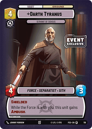 ⟡ Darth Tyranus, Servant of Sidious