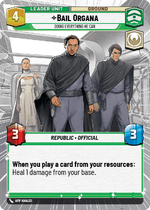 ⟡ Bail Organa, Doing Everything He Can (back)