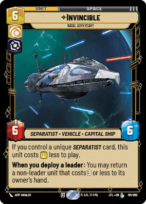 ⟡ Invincible, Naval Adversary