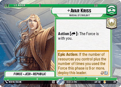 ⟡ Avar Kriss, Marshal of Starlight